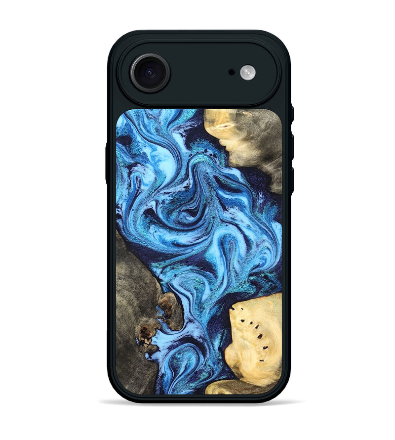 iPhone 17 Air Wood Phone Case - Brandi (Blue, 824858)