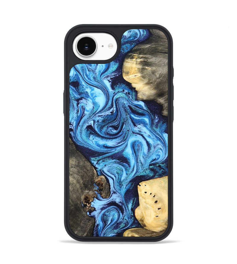 iPhone 17e Wood Phone Case - Brandi (Blue, 824858)