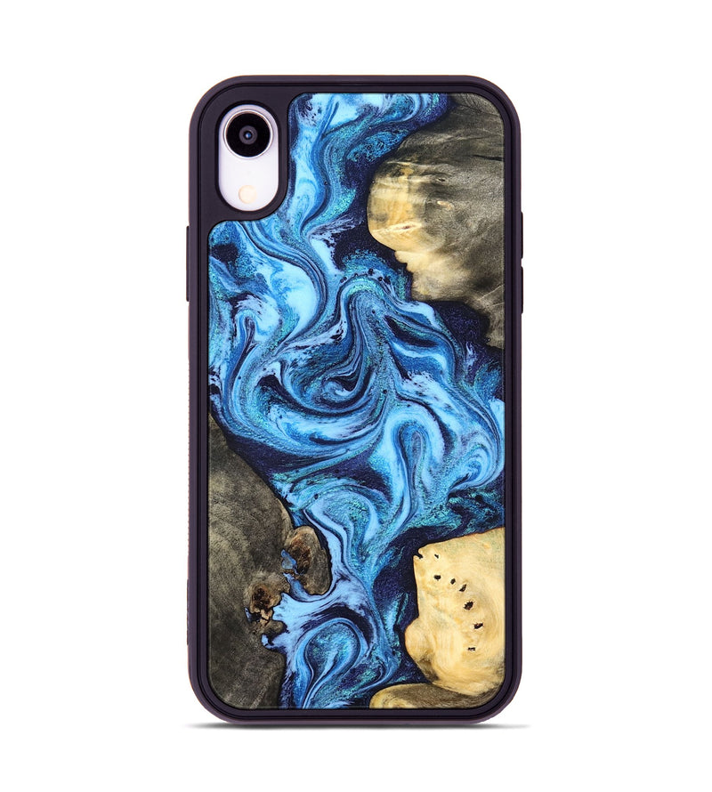 iPhone Xr Wood Phone Case - Brandi (Blue, 824858)