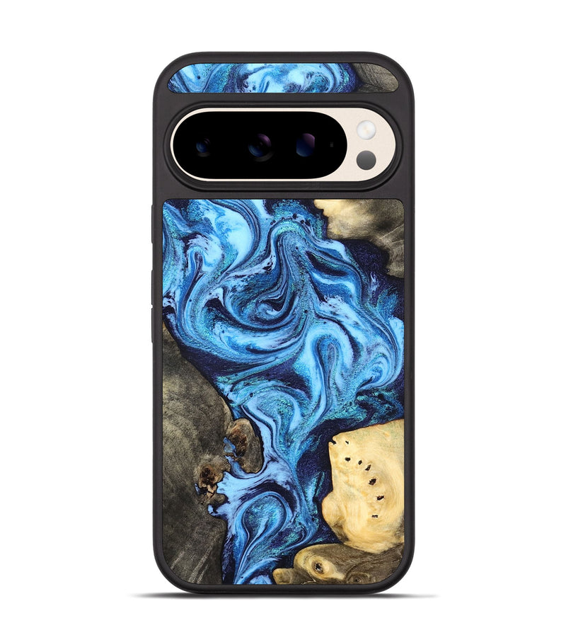 Pixel 10 Wood Phone Case - Brandi (Blue, 824858)