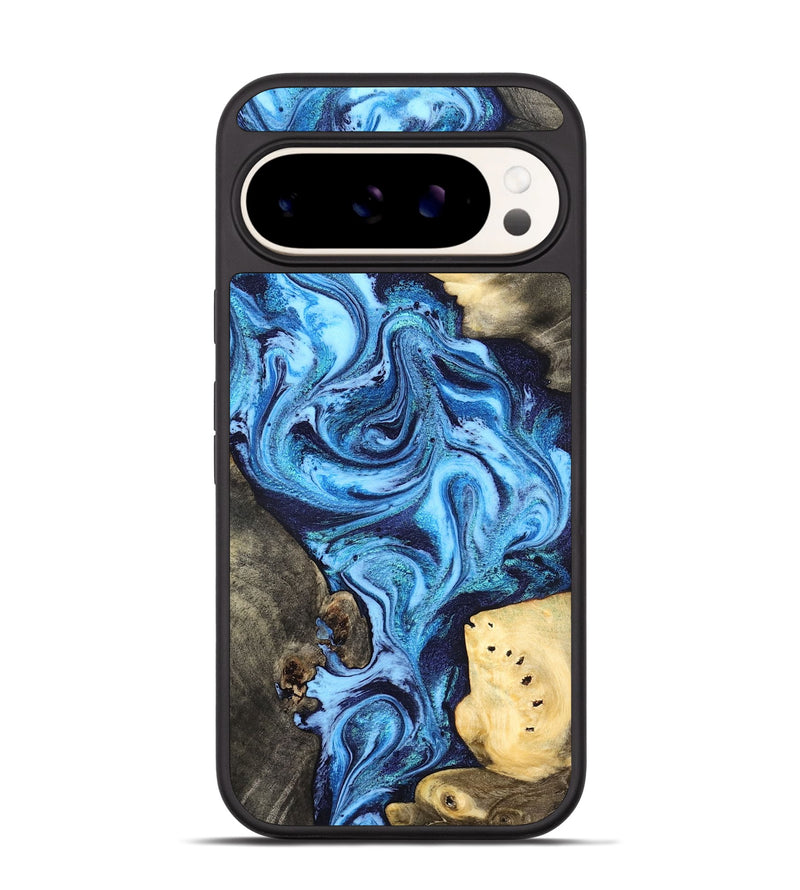Pixel 9 Wood Phone Case - Brandi (Blue, 824858)