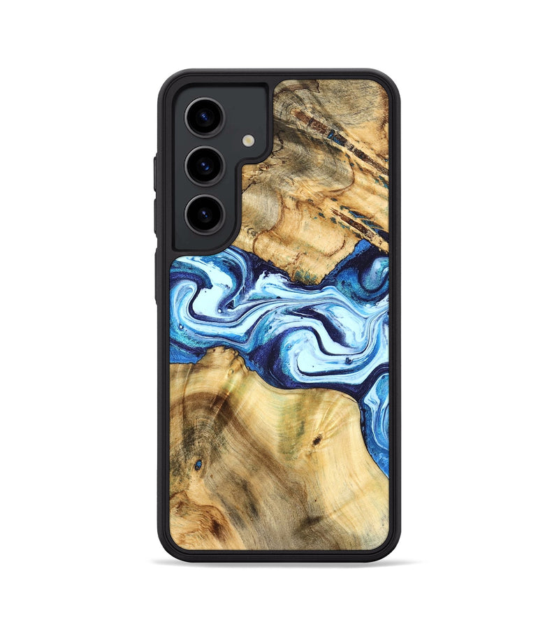 Galaxy S24 Wood Phone Case - Mario (Blue, 824859)