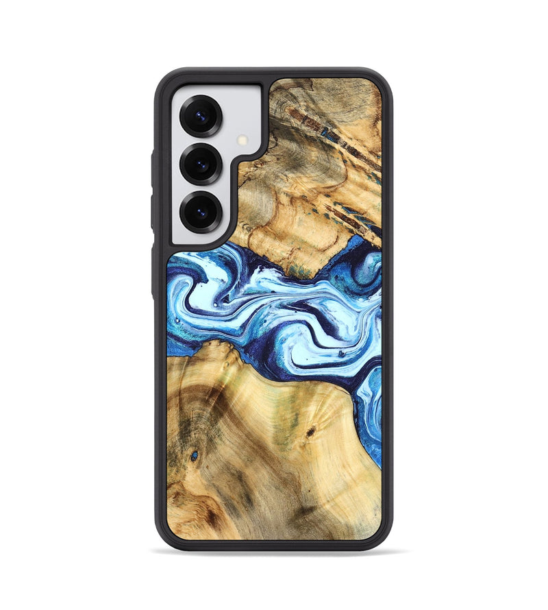 Galaxy S25 Wood Phone Case - Mario (Blue, 824859)