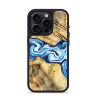 iPhone 15 Pro Wood Phone Case - Mario (Blue, 824859)