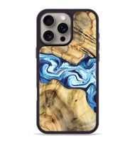iPhone 16 Pro Max Wood Phone Case - Mario (Blue, 824859)