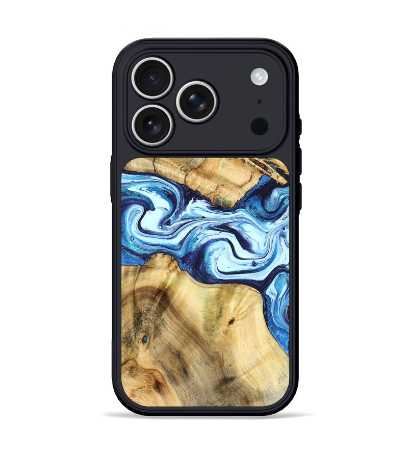 iPhone 17 Pro Wood Phone Case - Mario (Blue, 824859)