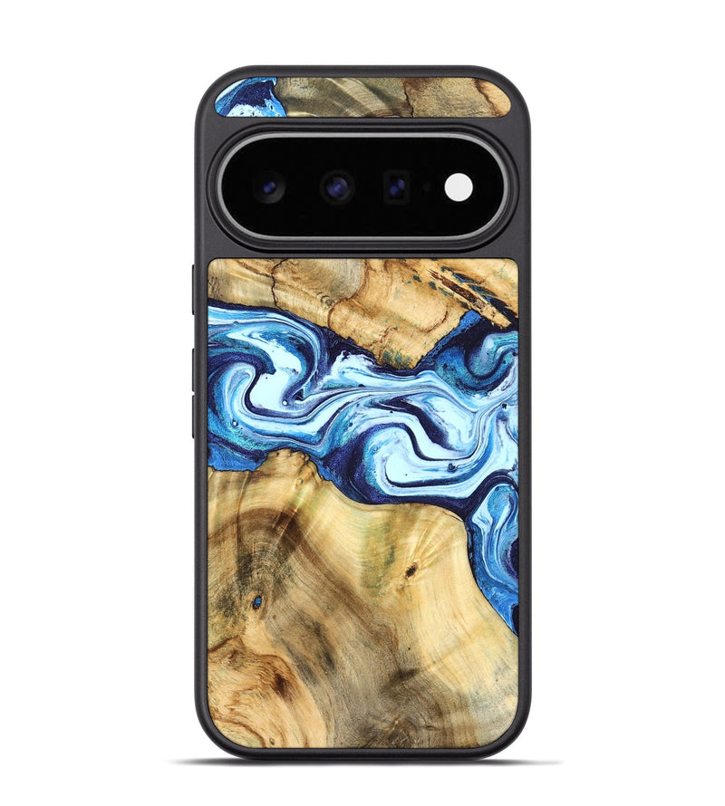 Pixel 11 Pro Wood Phone Case - Mario (Blue, 824859)