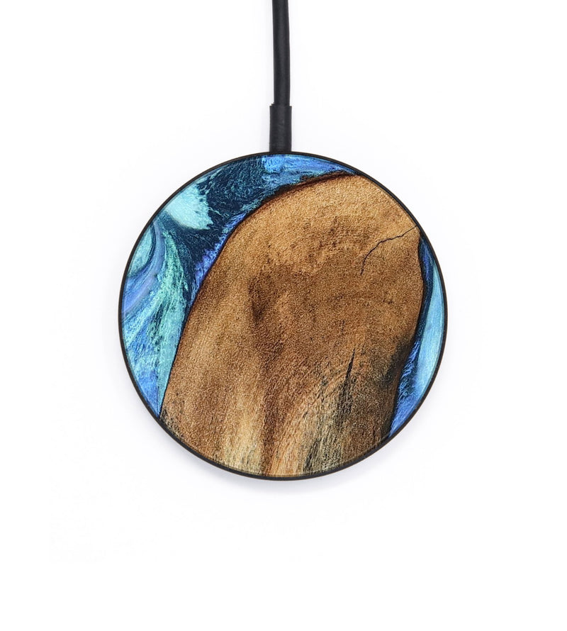 Circle Wood Wireless Charger - Jaeda (Blue, 824861)