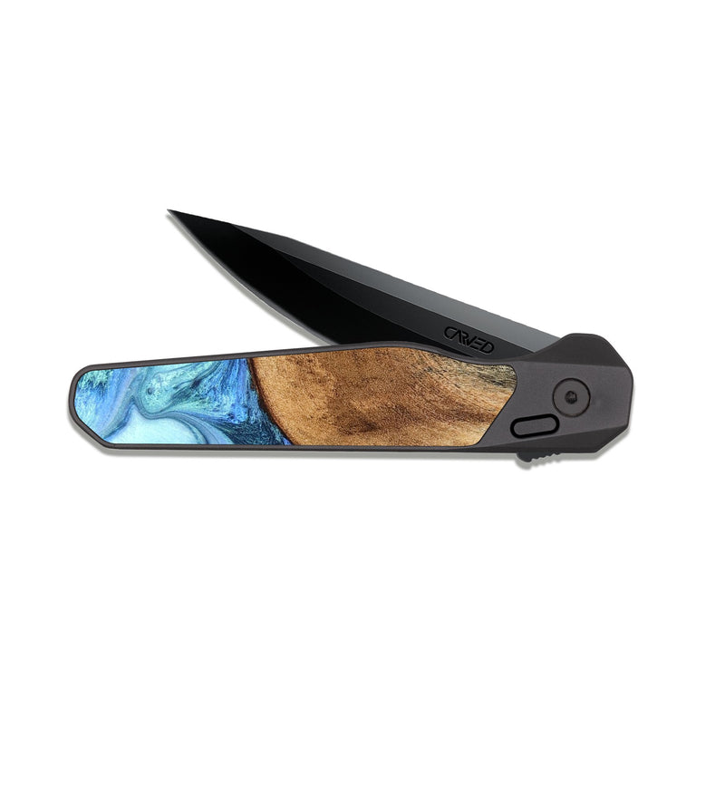 EDC Dark Slate Wood Pocket Knife - Jaeda (Blue, 824861)