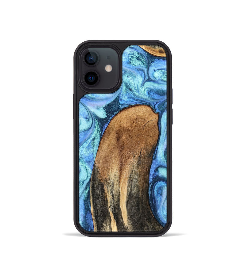 iPhone 12 mini Wood Phone Case - Jaeda (Blue, 824861)