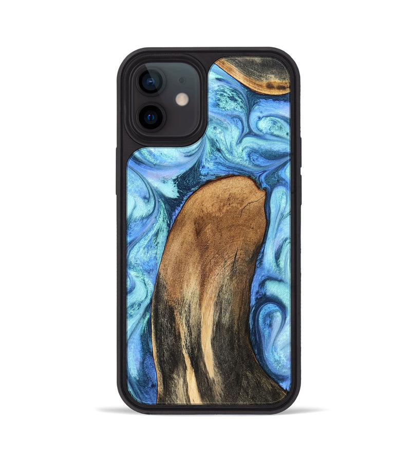 iPhone 12 Wood Phone Case - Jaeda (Blue, 824861)