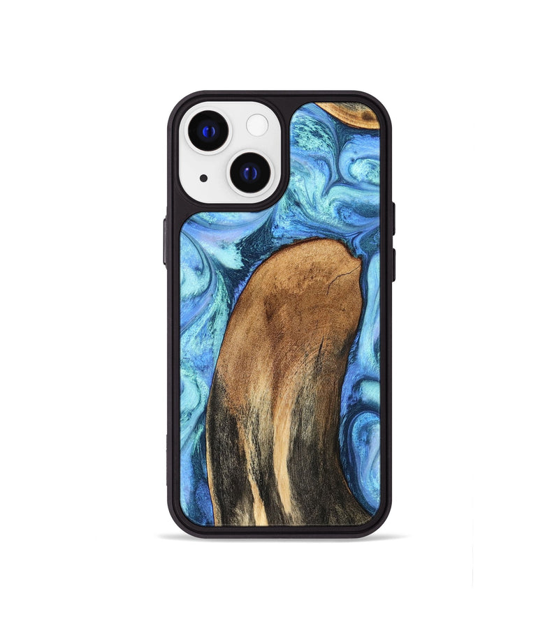 iPhone 13 mini Wood Phone Case - Jaeda (Blue, 824861)