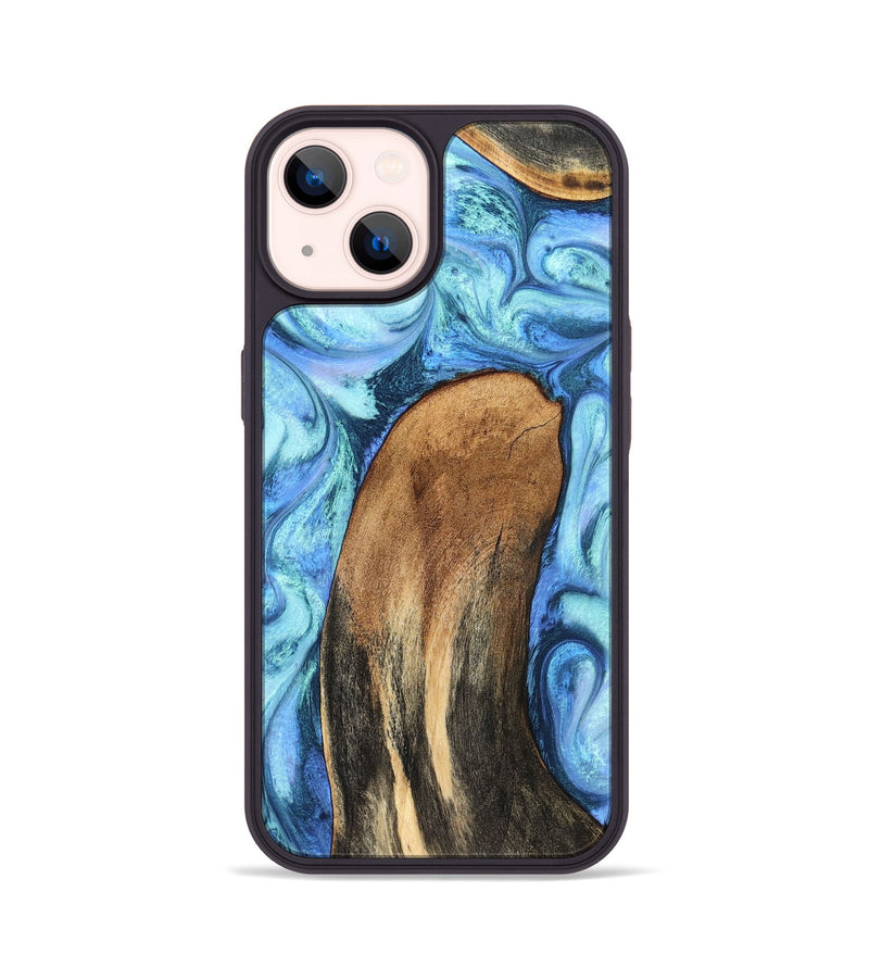 iPhone 14 Wood Phone Case - Jaeda (Blue, 824861)