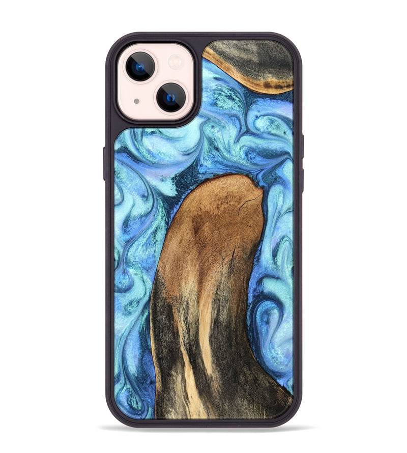 iPhone 14 Plus Wood Phone Case - Jaeda (Blue, 824861)