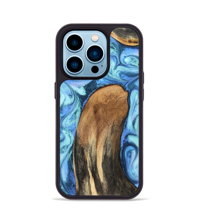 iPhone 14 Pro Wood Phone Case - Jaeda (Blue, 824861)