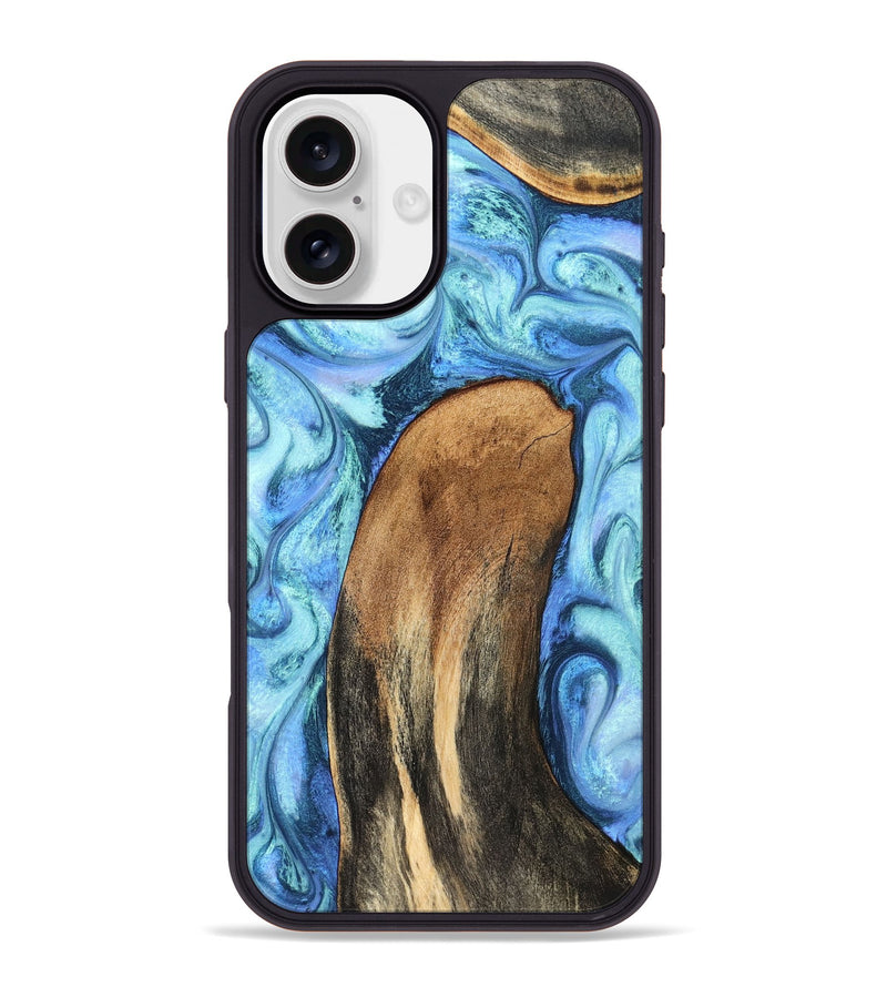 iPhone 16 Plus Wood Phone Case - Jaeda (Blue, 824861)