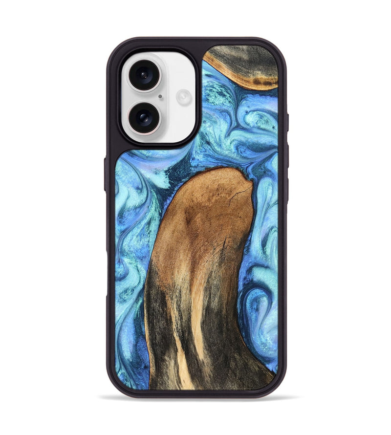 iPhone 17 Wood Phone Case - Jaeda (Blue, 824861)