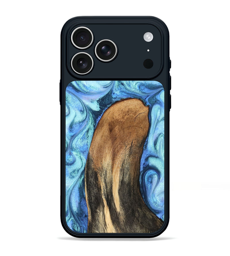 iPhone 17 Pro Max Wood Phone Case - Jaeda (Blue, 824861)