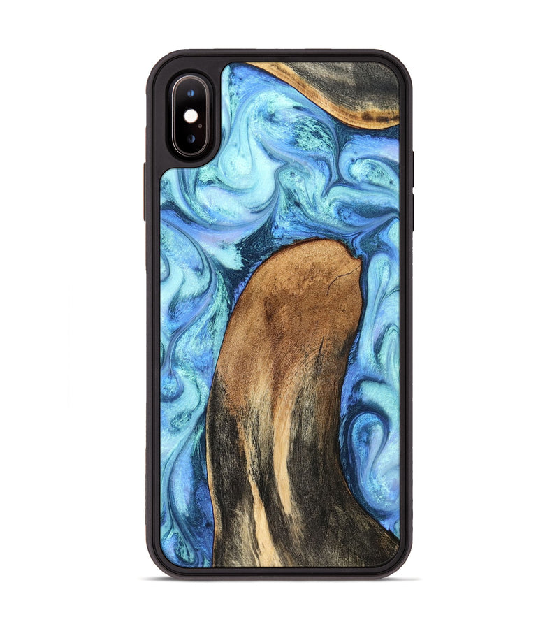 iPhone Xs Max Wood Phone Case - Jaeda (Blue, 824861)