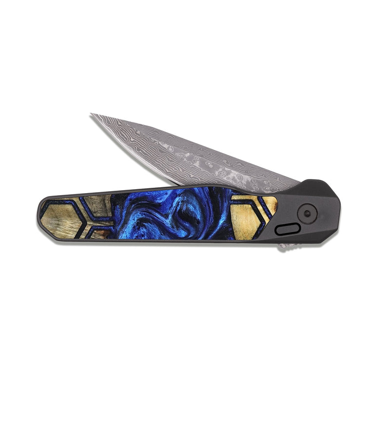 EDC Dark Damascus Wood Pocket Knife - Kiaan (Pattern, 824864)