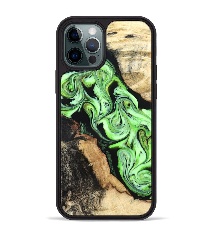 iPhone 12 Pro Max Wood Phone Case - Homer (Green, 824876)