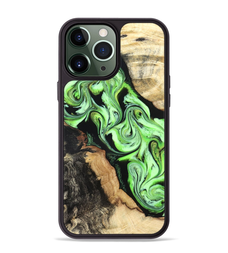iPhone 13 Pro Max Wood Phone Case - Homer (Green, 824876)