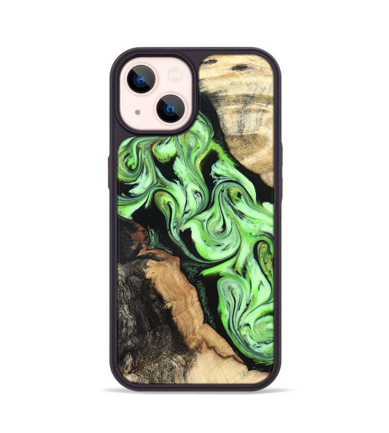 iPhone 14 Wood Phone Case - Homer (Green, 824876)