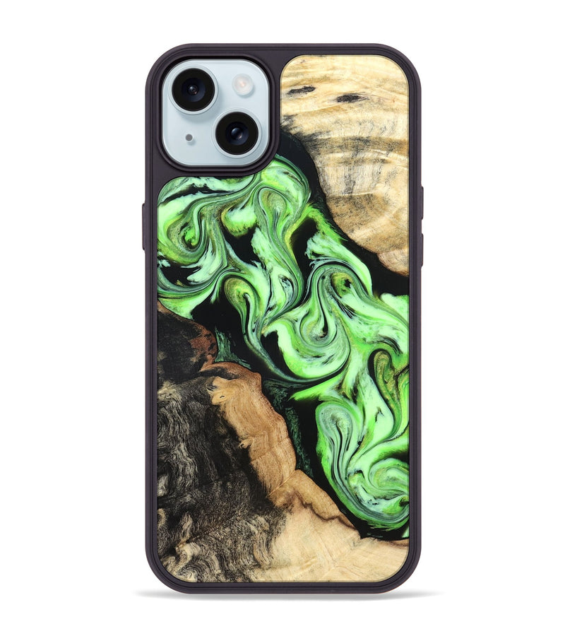 iPhone 15 Plus Wood Phone Case - Homer (Green, 824876)