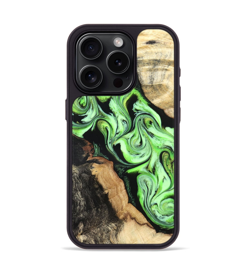 iPhone 15 Pro Wood Phone Case - Homer (Green, 824876)
