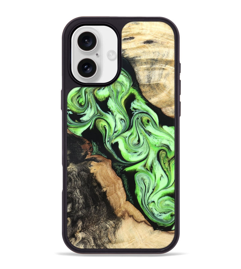 iPhone 16 Plus Wood Phone Case - Homer (Green, 824876)