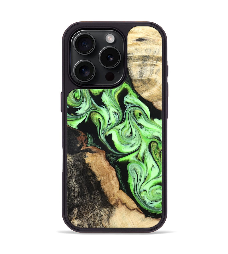 iPhone 16 Pro Wood Phone Case - Homer (Green, 824876)