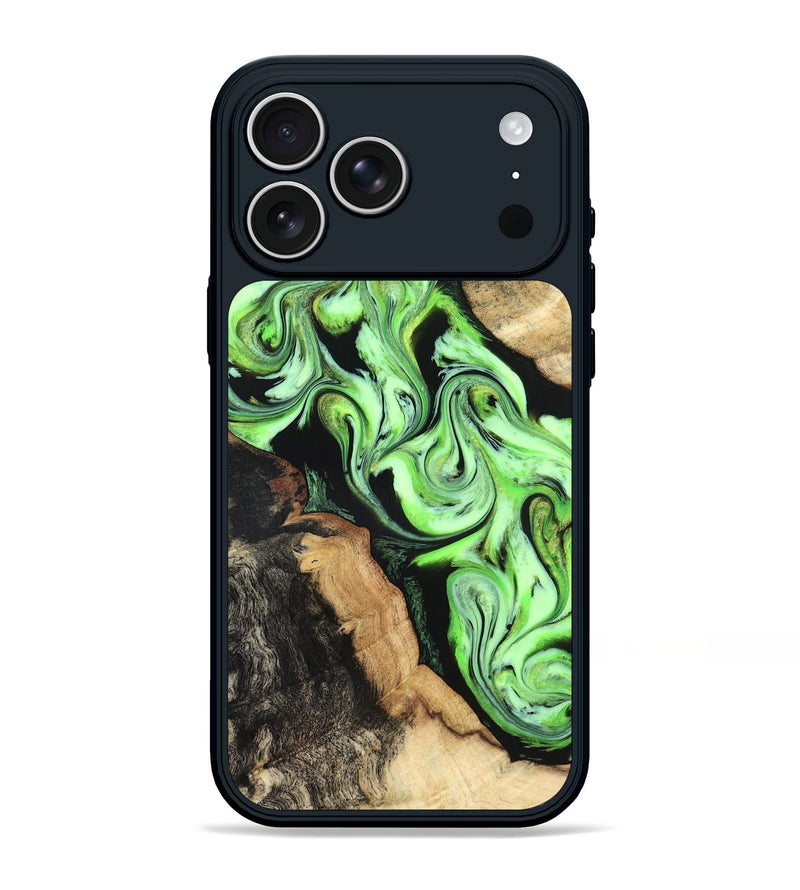 iPhone 17 Pro Max Wood Phone Case - Homer (Green, 824876)
