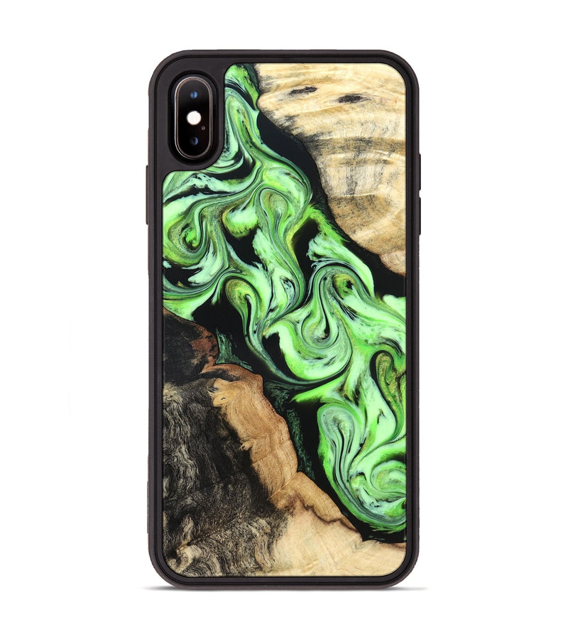iPhone Xs Max Wood Phone Case - Homer (Green, 824876)