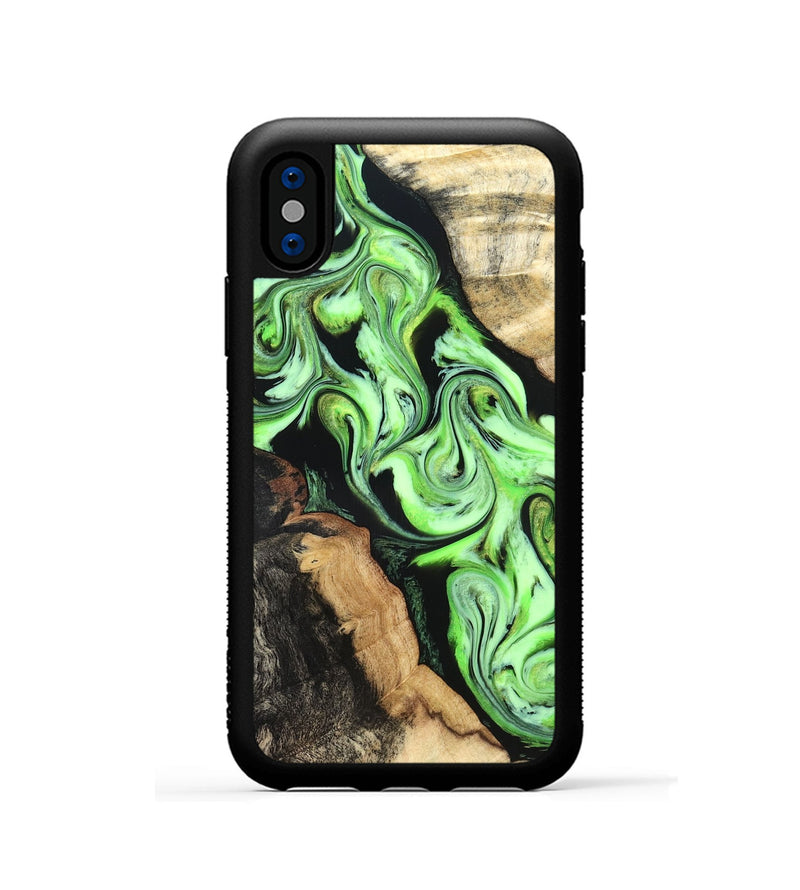 iPhone Xs Wood Phone Case - Homer (Green, 824876)