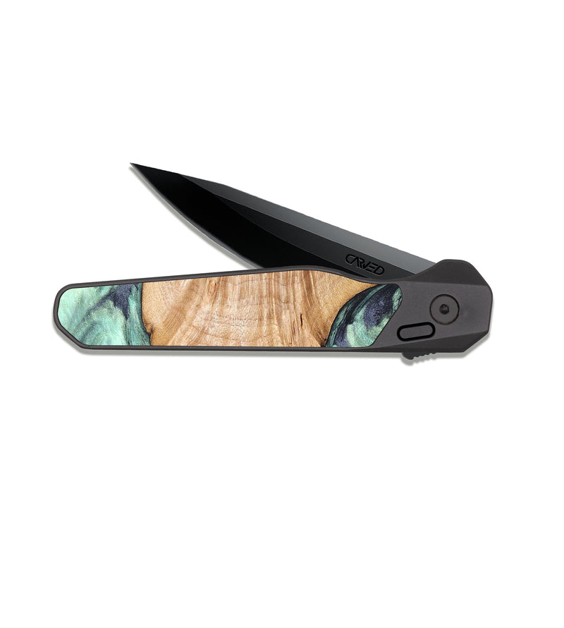 EDC Dark Slate Wood Pocket Knife - Emerie (Green, 824877)