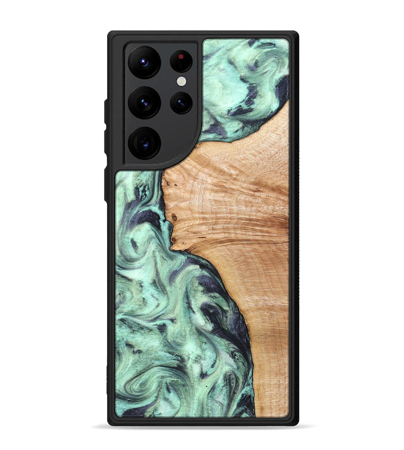 Galaxy S22 Ultra Wood Phone Case - Emerie (Green, 824877)