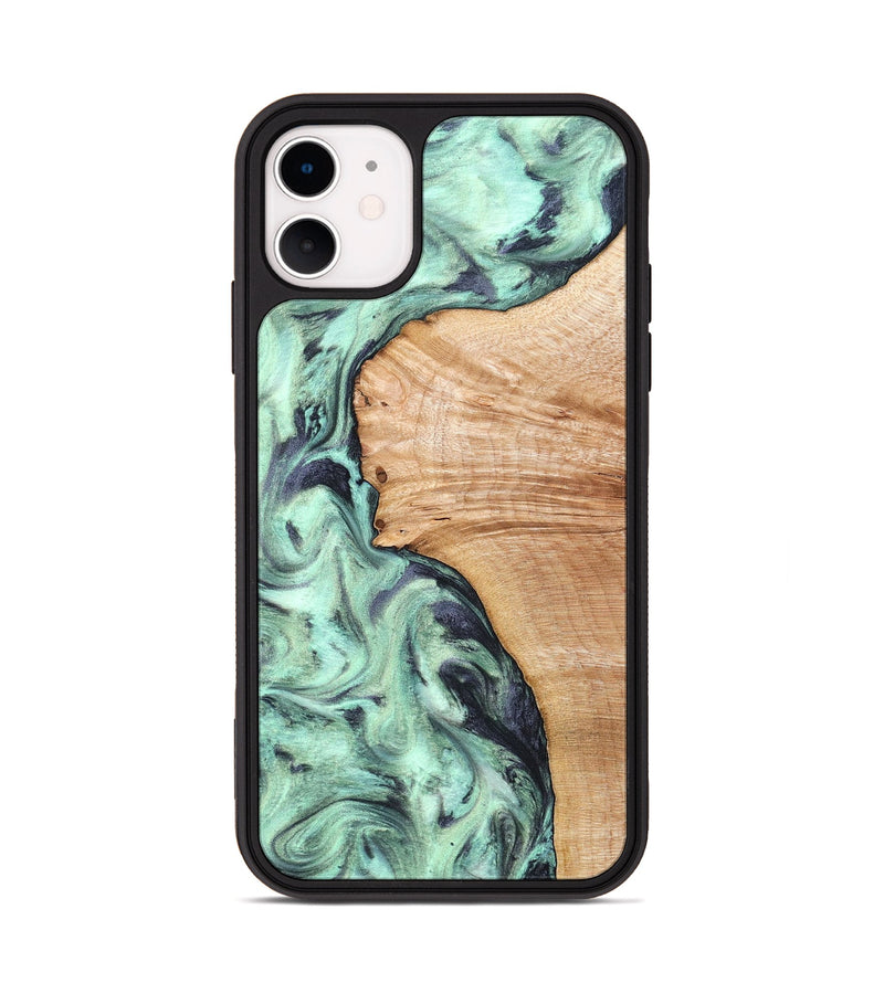 iPhone 11 Wood Phone Case - Emerie (Green, 824877)
