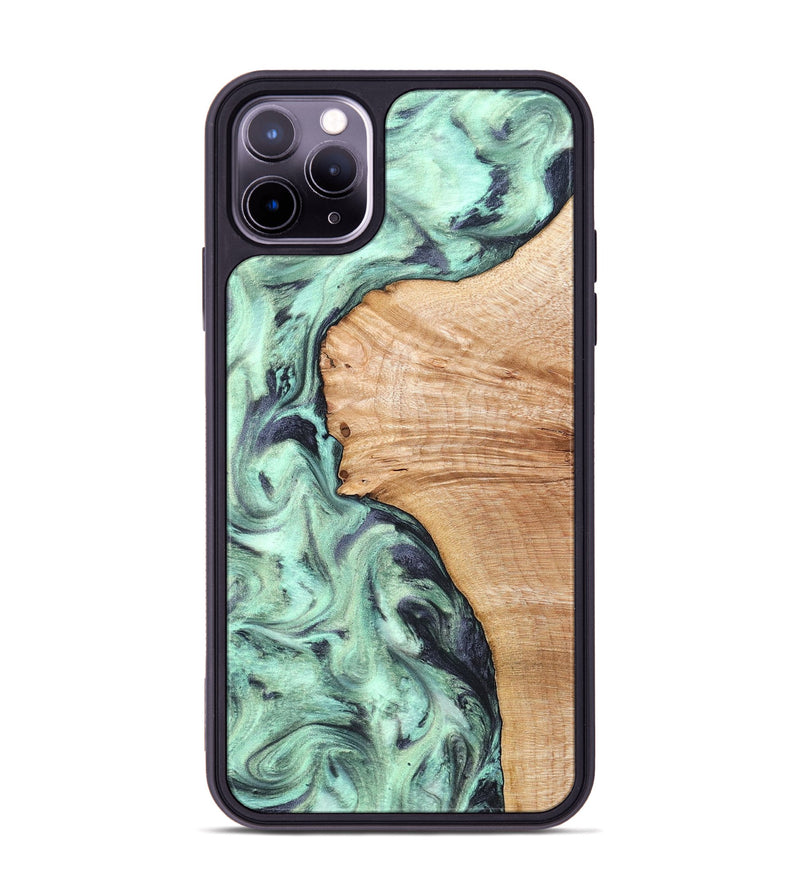 iPhone 11 Pro Max Wood Phone Case - Emerie (Green, 824877)