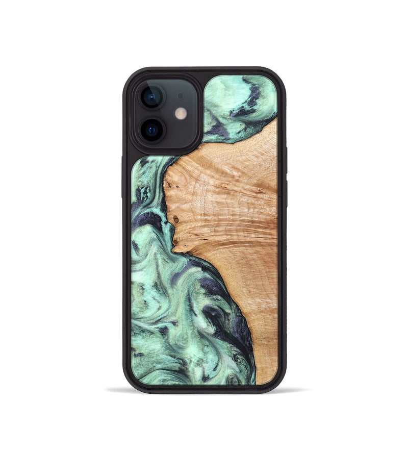 iPhone 12 mini Wood Phone Case - Emerie (Green, 824877)