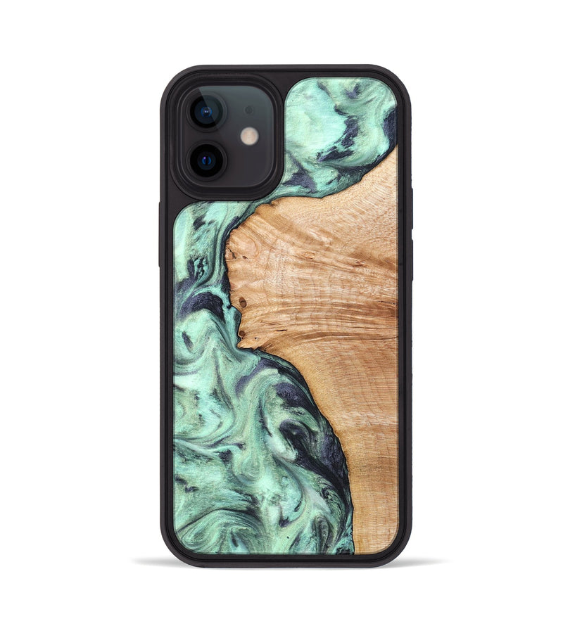 iPhone 12 Wood Phone Case - Emerie (Green, 824877)