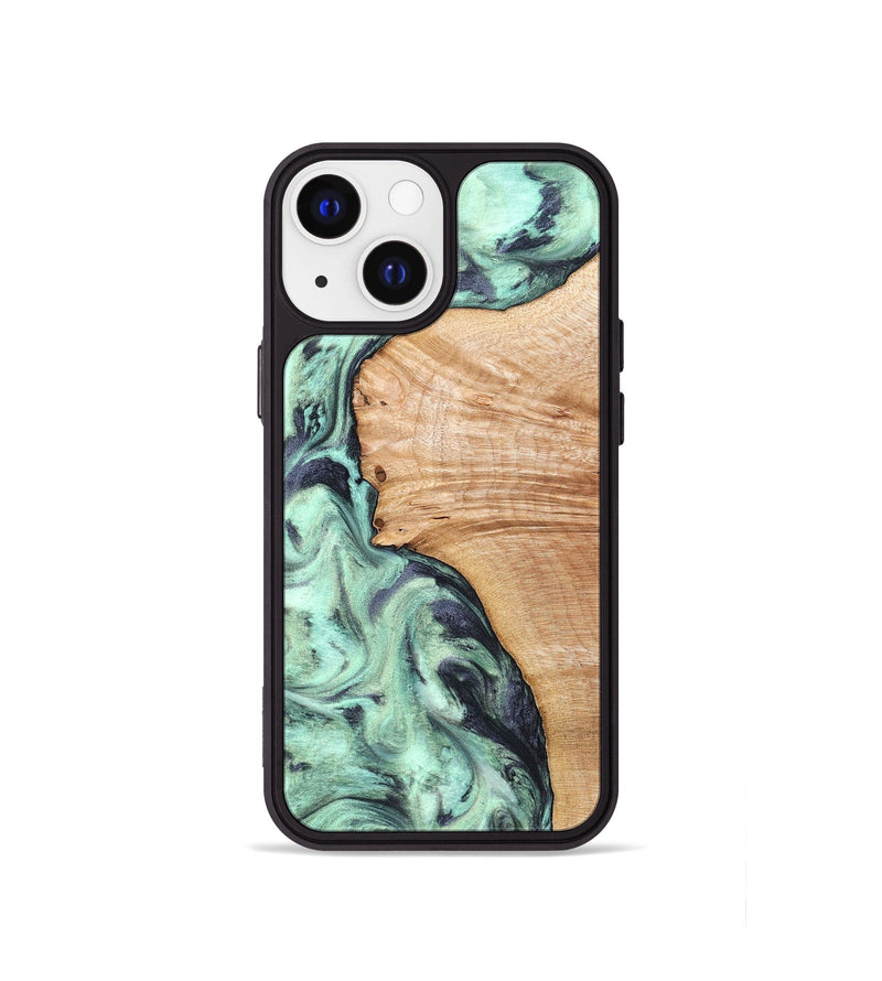 iPhone 13 mini Wood Phone Case - Emerie (Green, 824877)