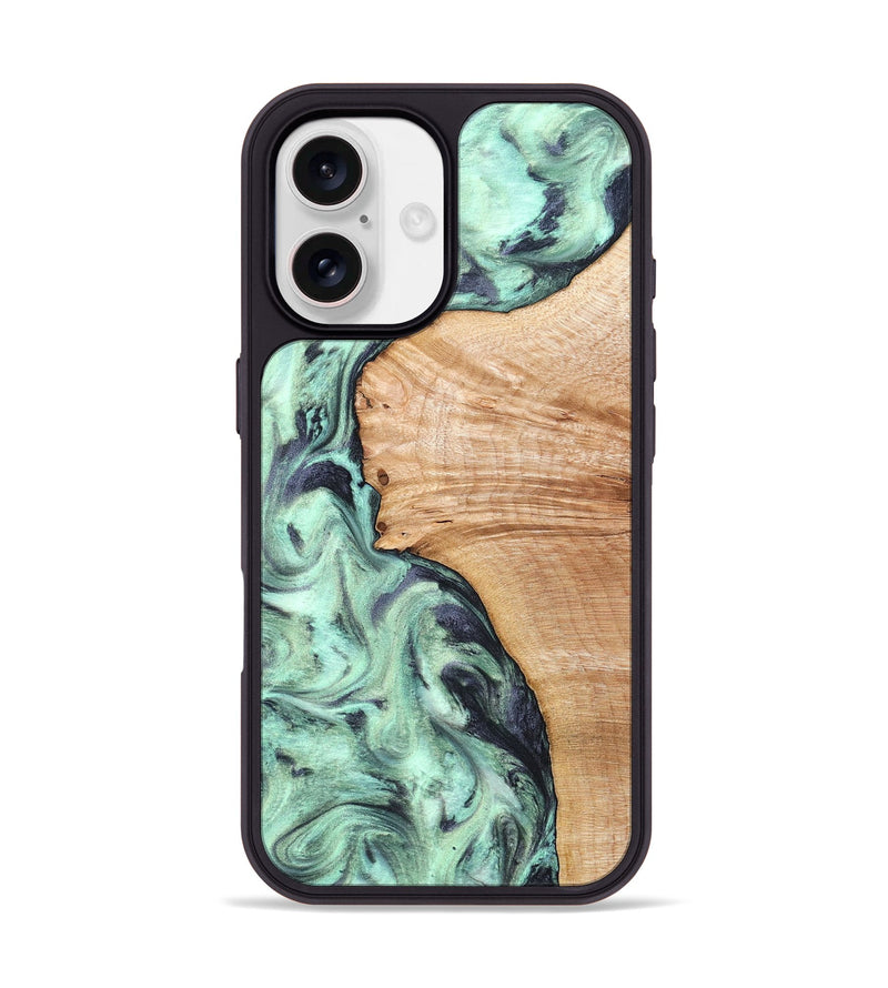 iPhone 17 Wood Phone Case - Emerie (Green, 824877)