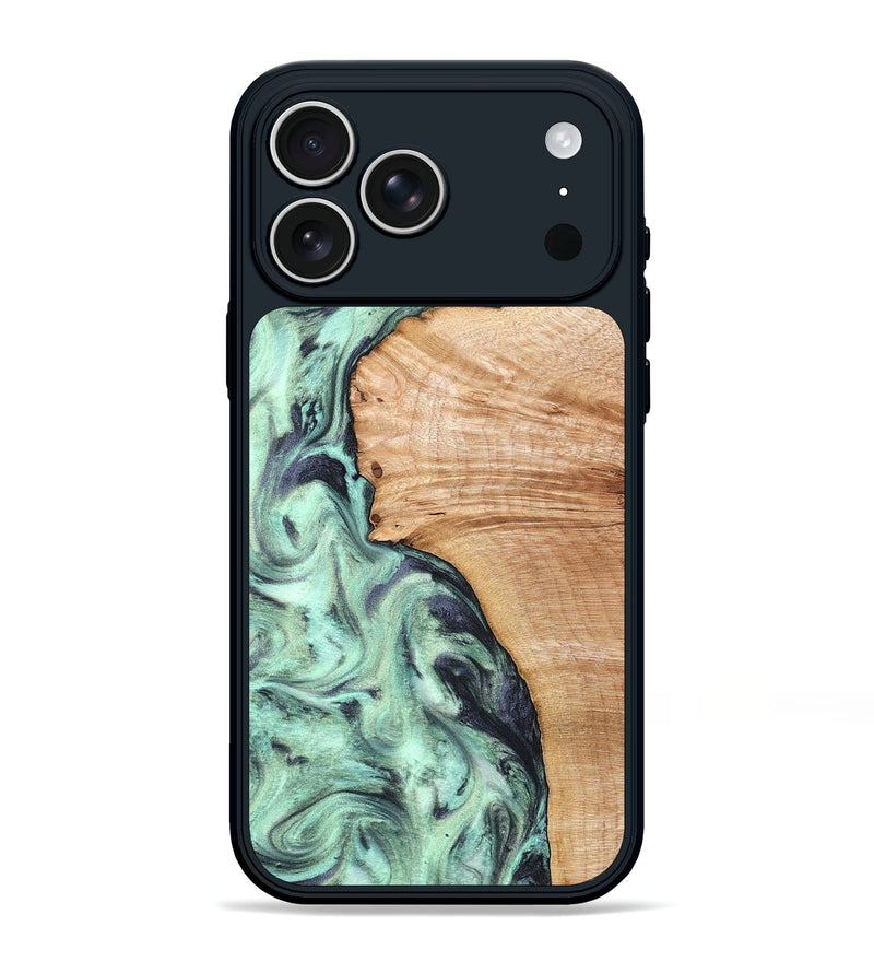 iPhone 17 Pro Max Wood Phone Case - Emerie (Green, 824877)