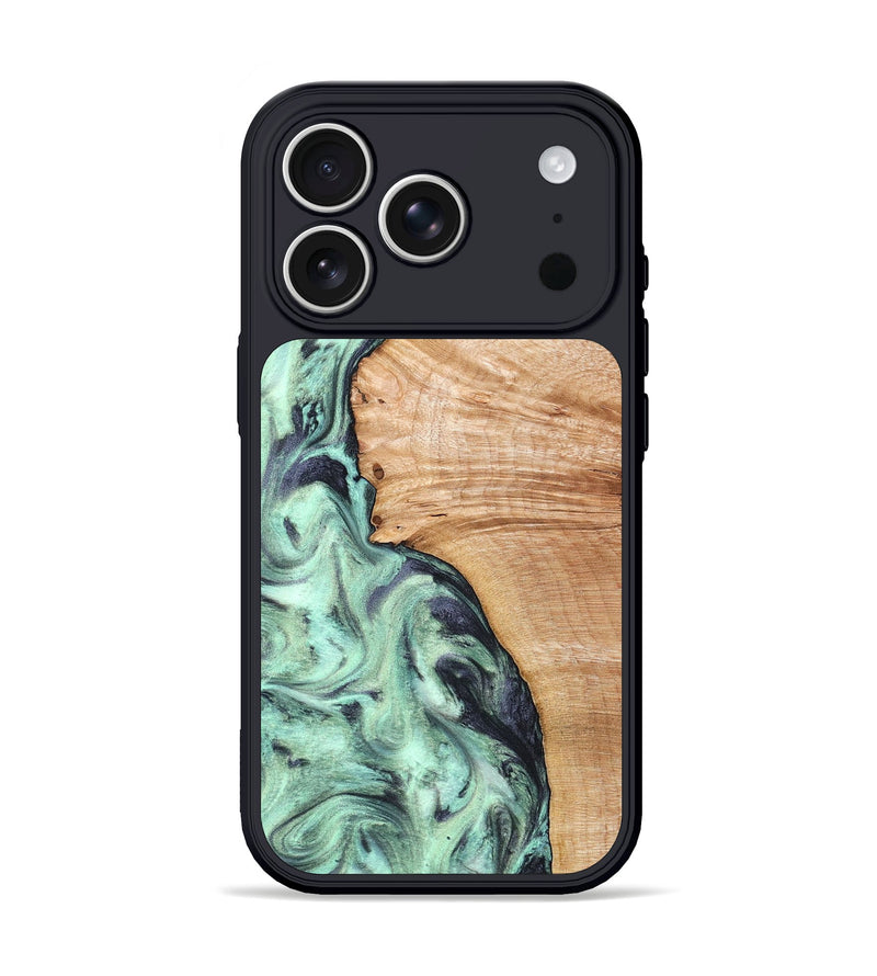 iPhone 17 Pro Wood Phone Case - Emerie (Green, 824877)