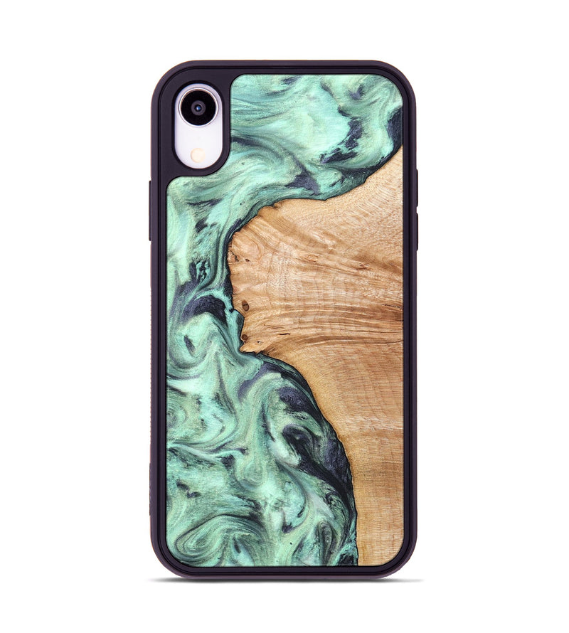 iPhone Xr Wood Phone Case - Emerie (Green, 824877)