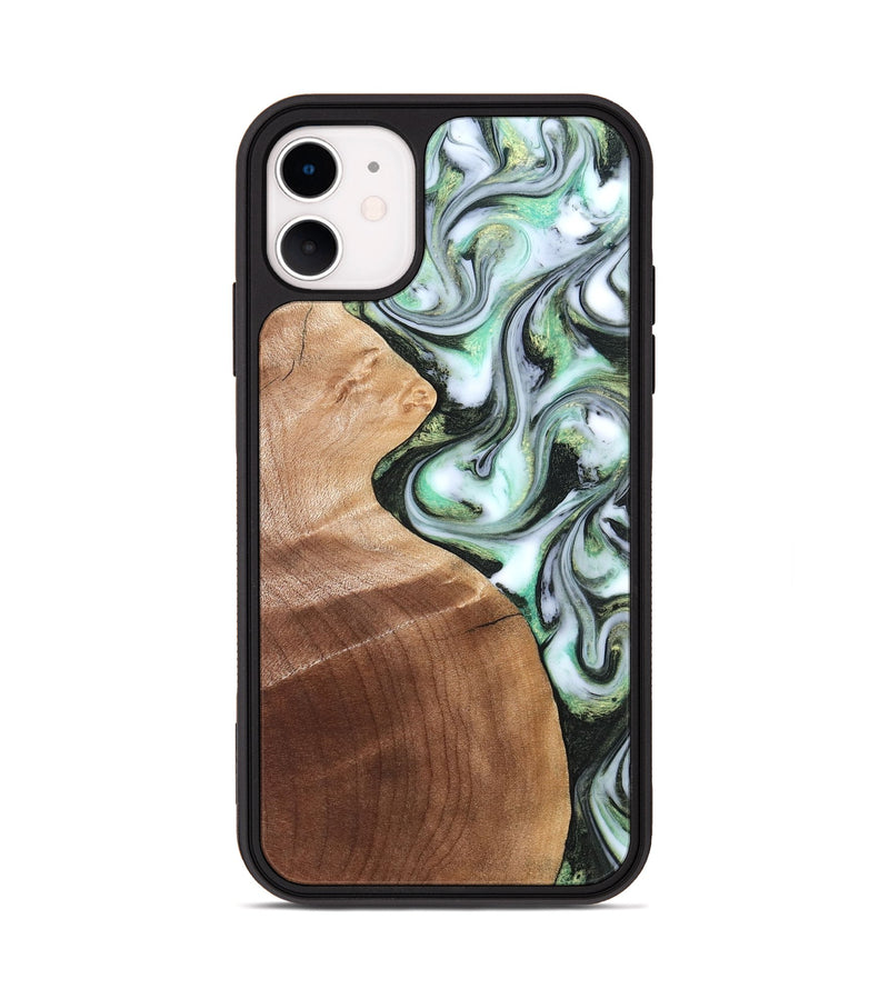 iPhone 11 Wood Phone Case - Shea (Green, 824878)