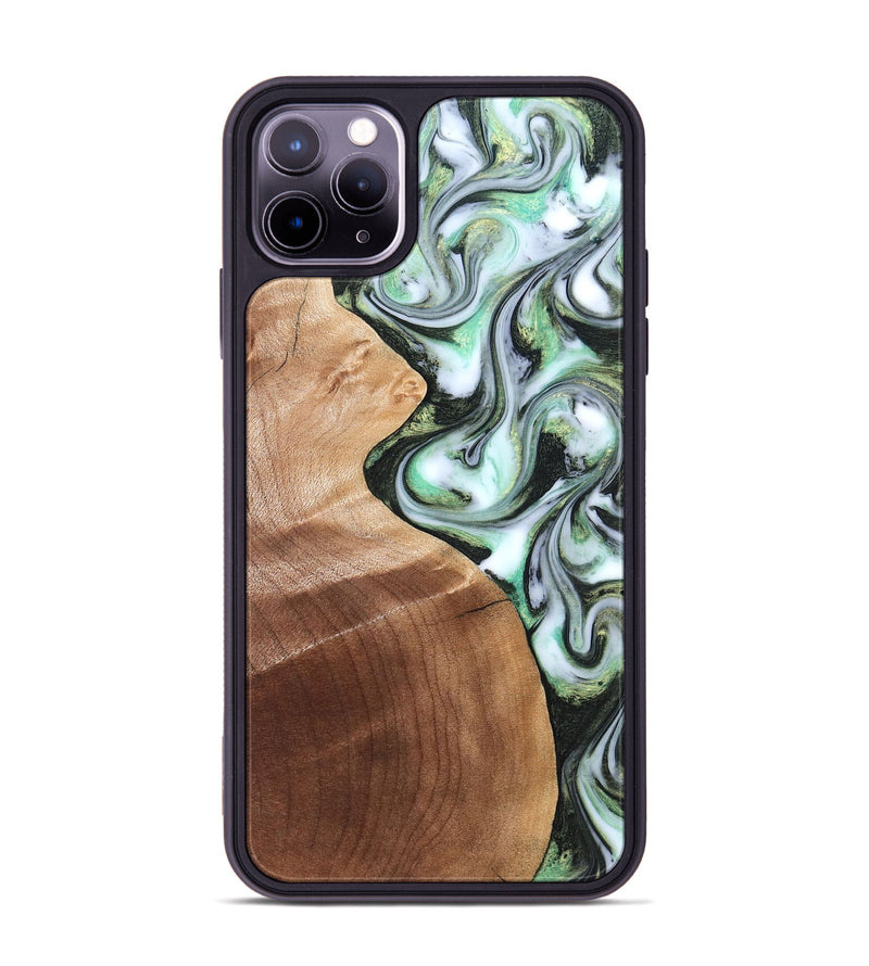 iPhone 11 Pro Max Wood Phone Case - Shea (Green, 824878)
