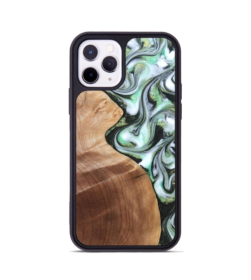 iPhone 11 Pro Wood Phone Case - Shea (Green, 824878)