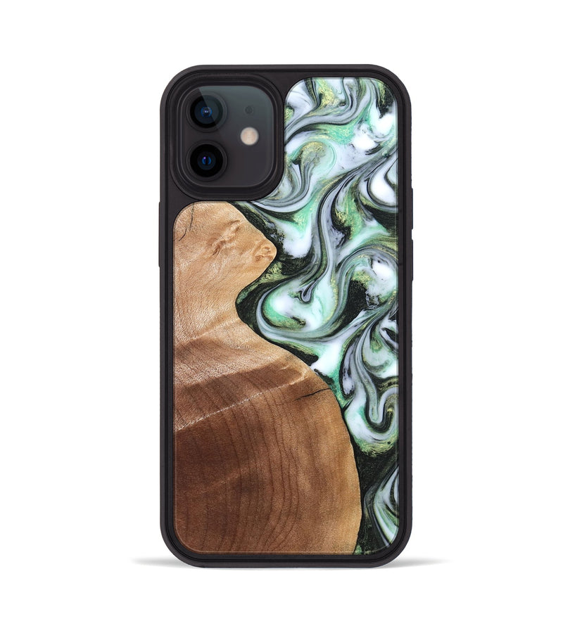 iPhone 12 Wood Phone Case - Shea (Green, 824878)