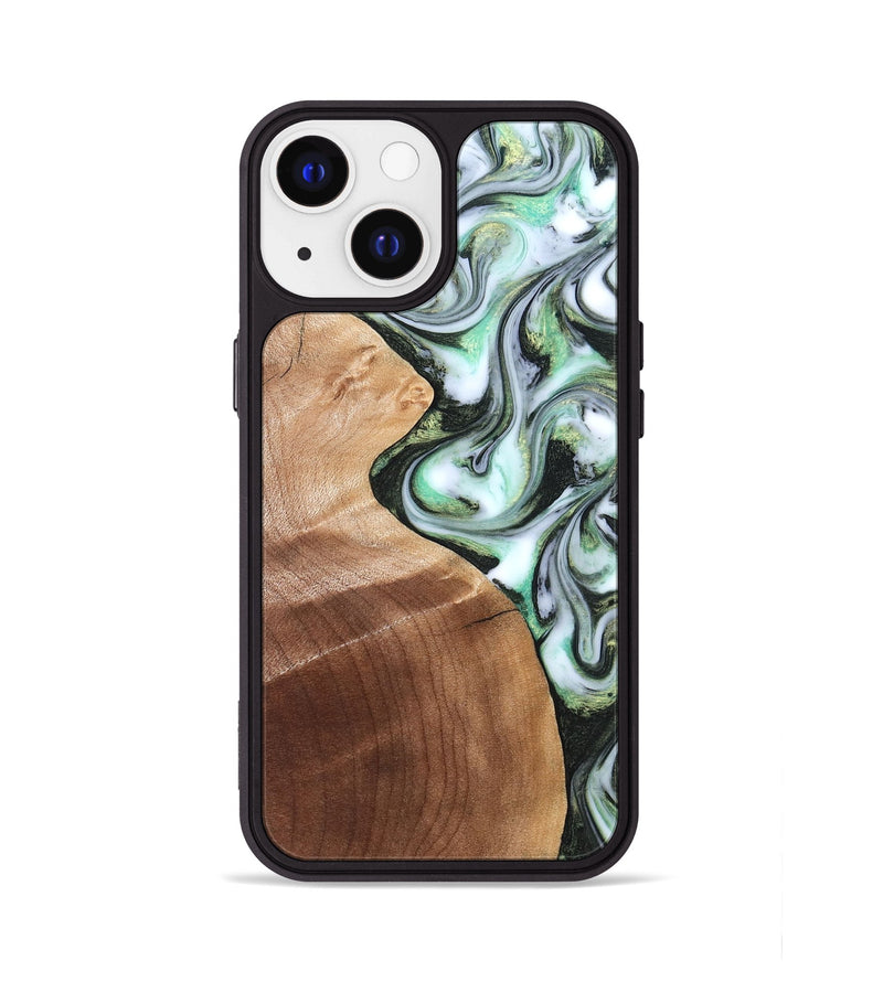 iPhone 13 Wood Phone Case - Shea (Green, 824878)